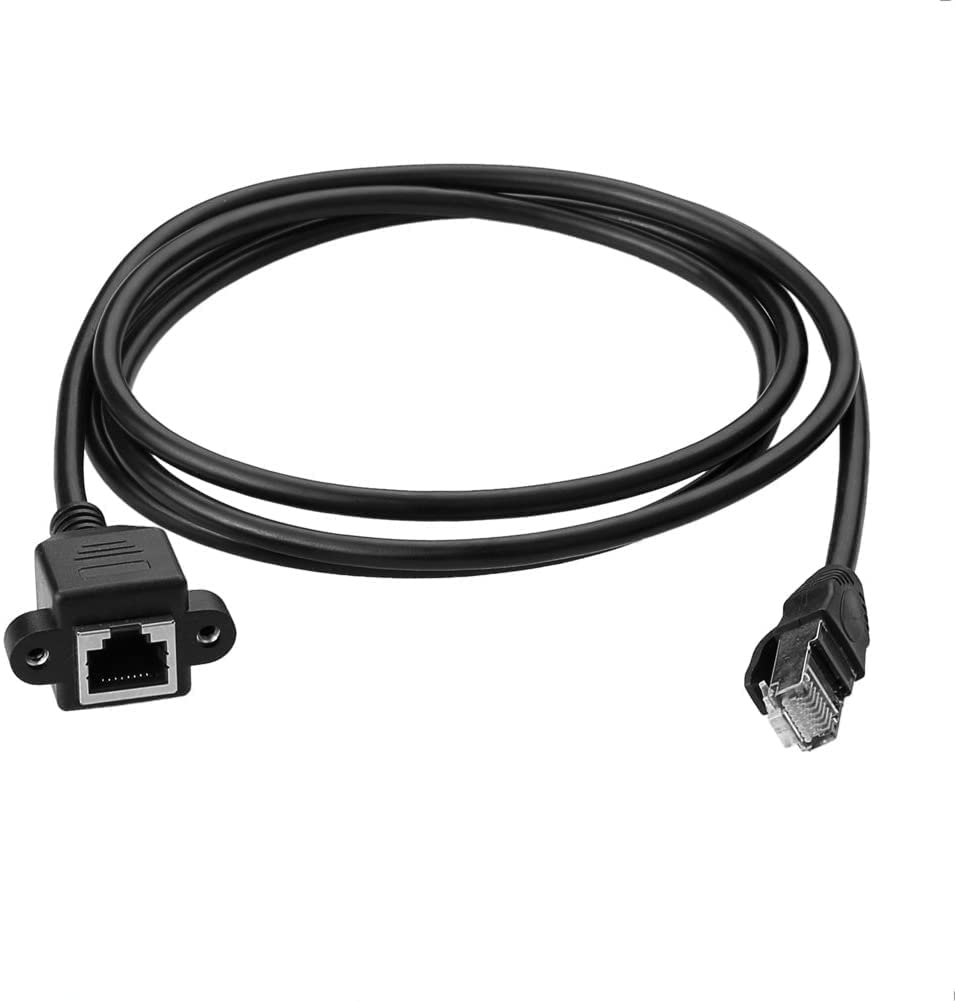 ( 100 CM RJ45 M/F [ 1 Piece ] RJ45 Male to Female Extension Cable with Screw Panel Mount Extension Cable For Cat5 Cat5e Cat6 Cat6e Cat7 Network Ethernet Cable