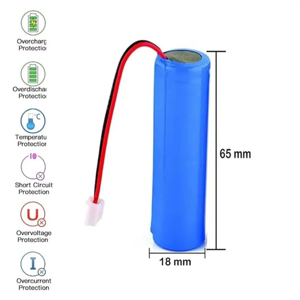 3.7V 2500mAh Lithium-ion Rechargeable Battery,for Bluetooth Speaker,LED Torch Light,Toys,Projects,arduino and Other Compatible Devices