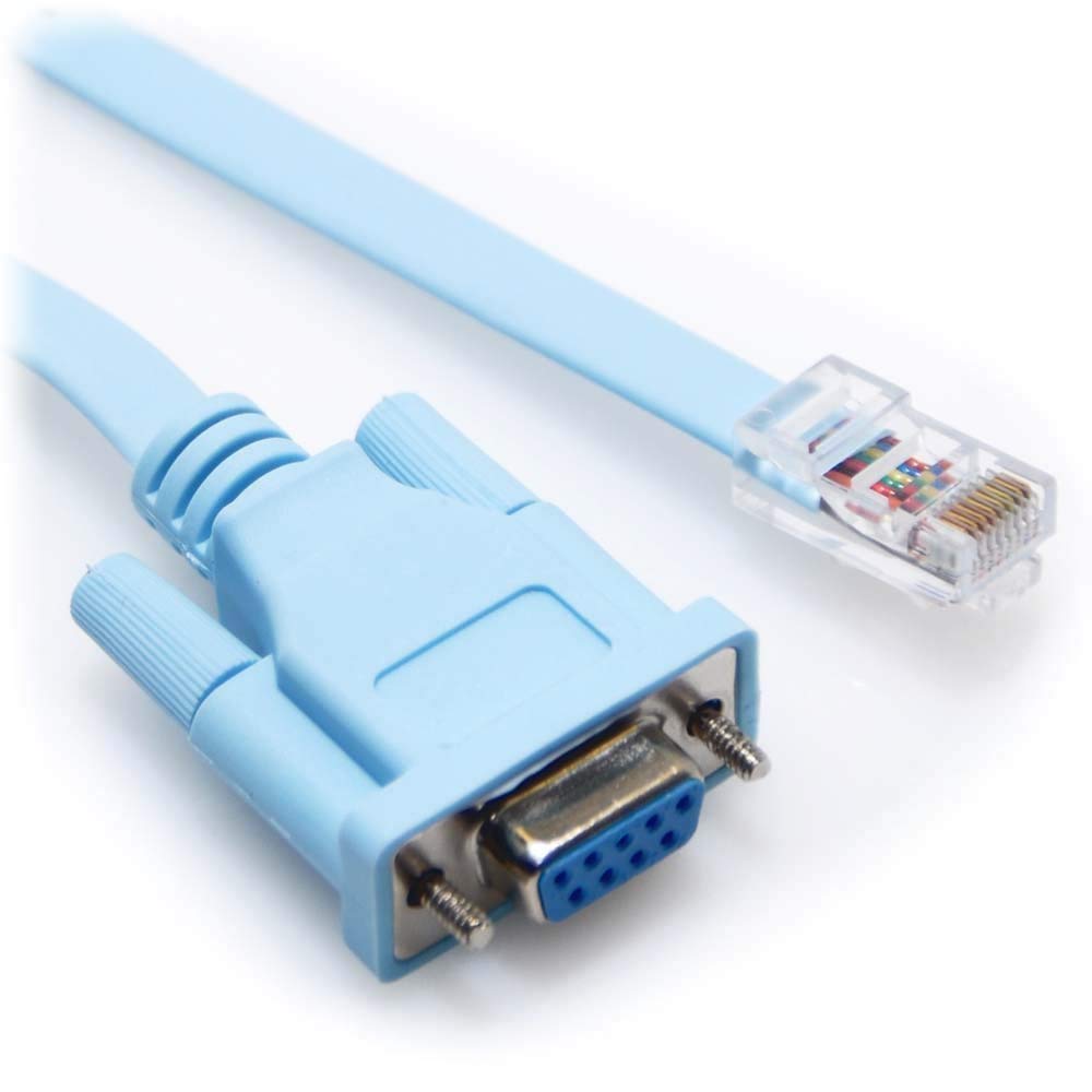 [ 2 Pieces ] Cisco Console Cable RJ45 to DB9, Female Serial RS232 Port to RJ45 Male Cat5 Ethernet LAN Rollover Console Cable Switch Cable Cisco 1.5 Meter (DB9-RJ45)