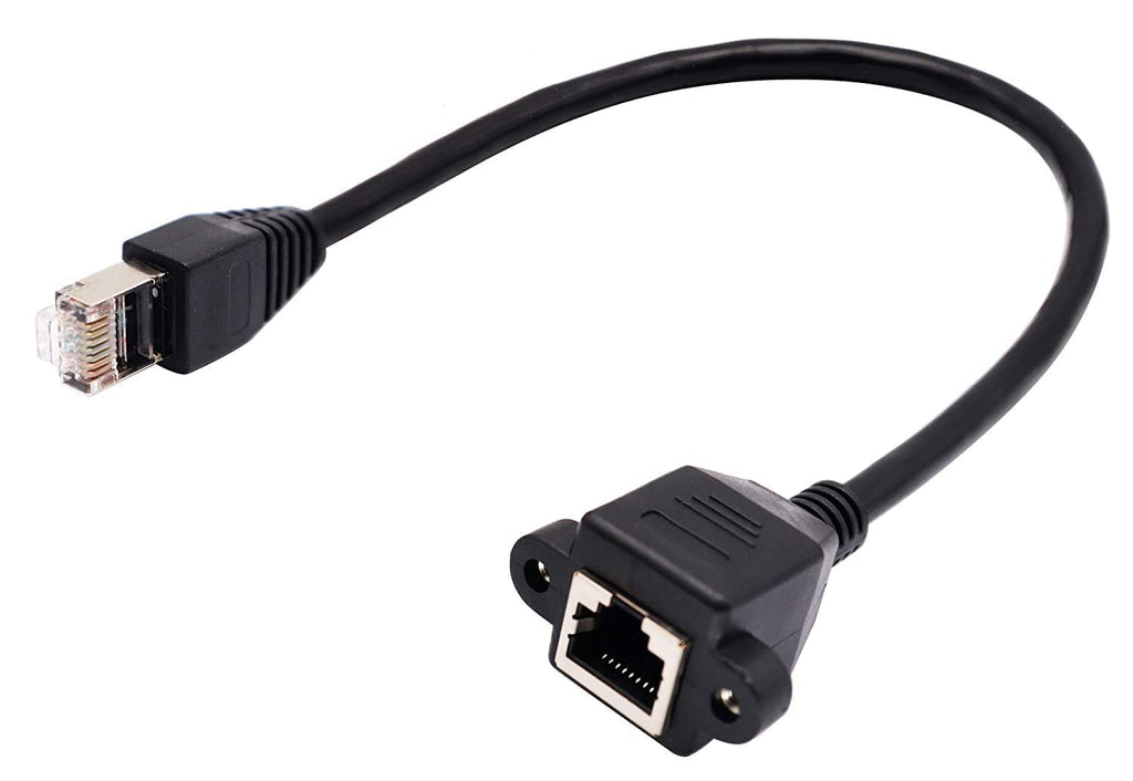 ( 100 CM RJ45 M/F [ 1 Piece ] RJ45 Male to Female Extension Cable with Screw Panel Mount Extension Cable For Cat5 Cat5e Cat6 Cat6e Cat7 Network Ethernet Cable