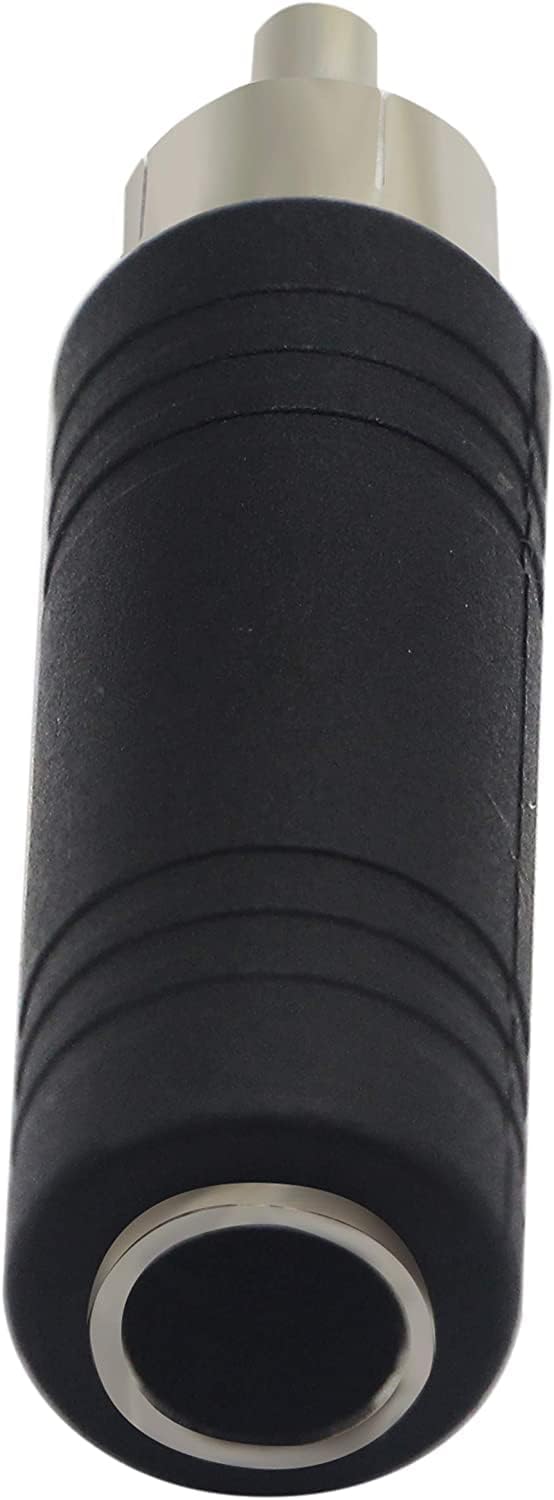 [ 5 Pieces 6.35mm to RCA Adapter RCA Male Plug to 6.35mm 1/4 Inch Mono Female Audio Mic Plug Adapter Jack Converter