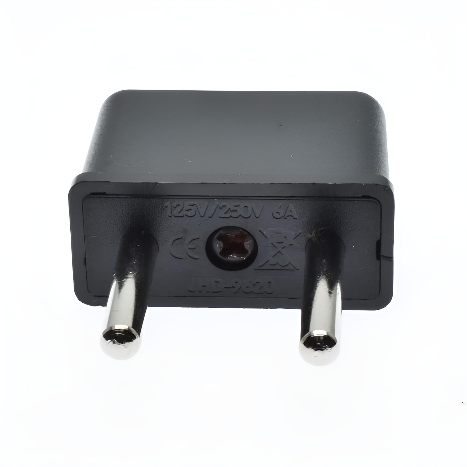 [ 10 Pieces ] US Female Flat Pin to EU Plug India 2 Pin Male AC Wall Universal Travel Power Socket Plug Adaptor, AC 250V (Black) 2 Pin Flat US to EU Male Connector