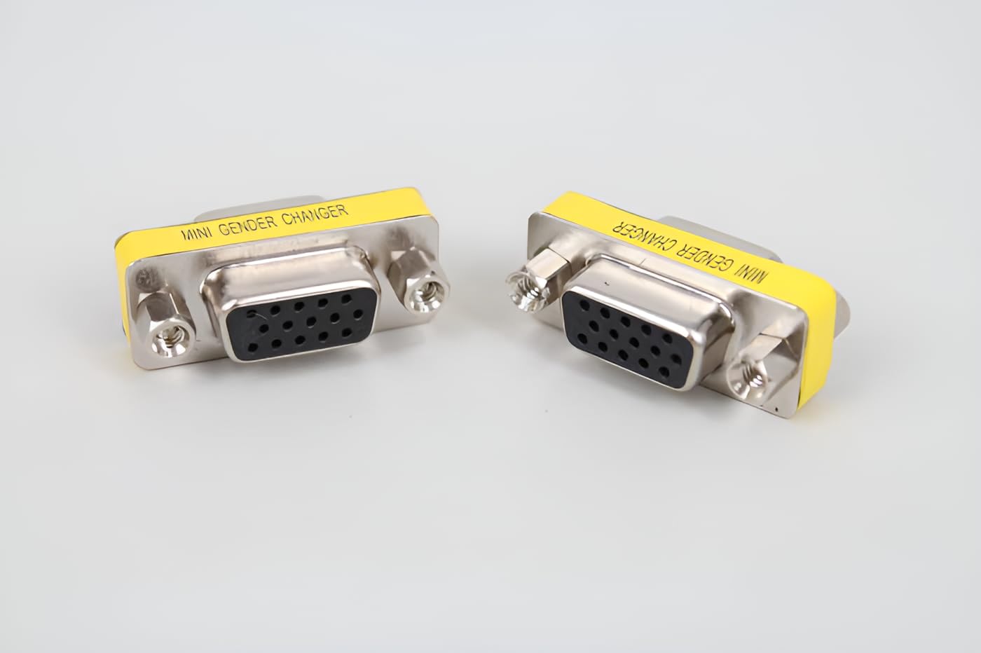 3-Piece VGA Gender Changer Combo - HD15 SVGA Adapters (Female to Female, Female to Male, Male to Male) - Mini Coupler Set