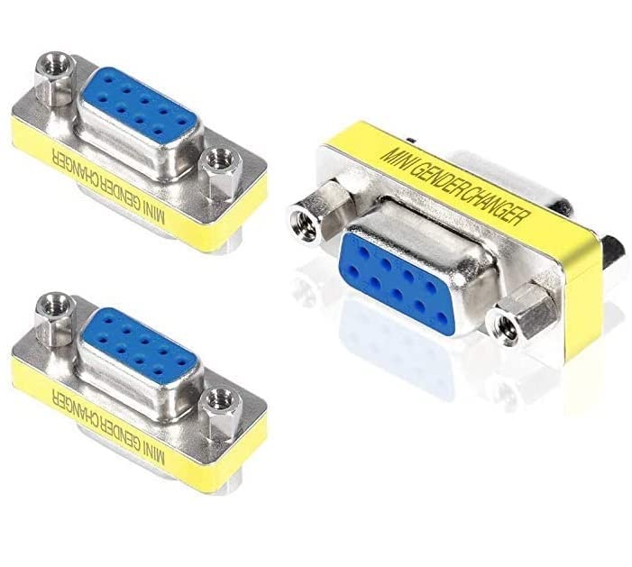 [ 2 Pieces DB9 9 Pin RS-232 Serial Connector DB9 Male to Male Cable Coupler Adapter (DB9 Male/Male)