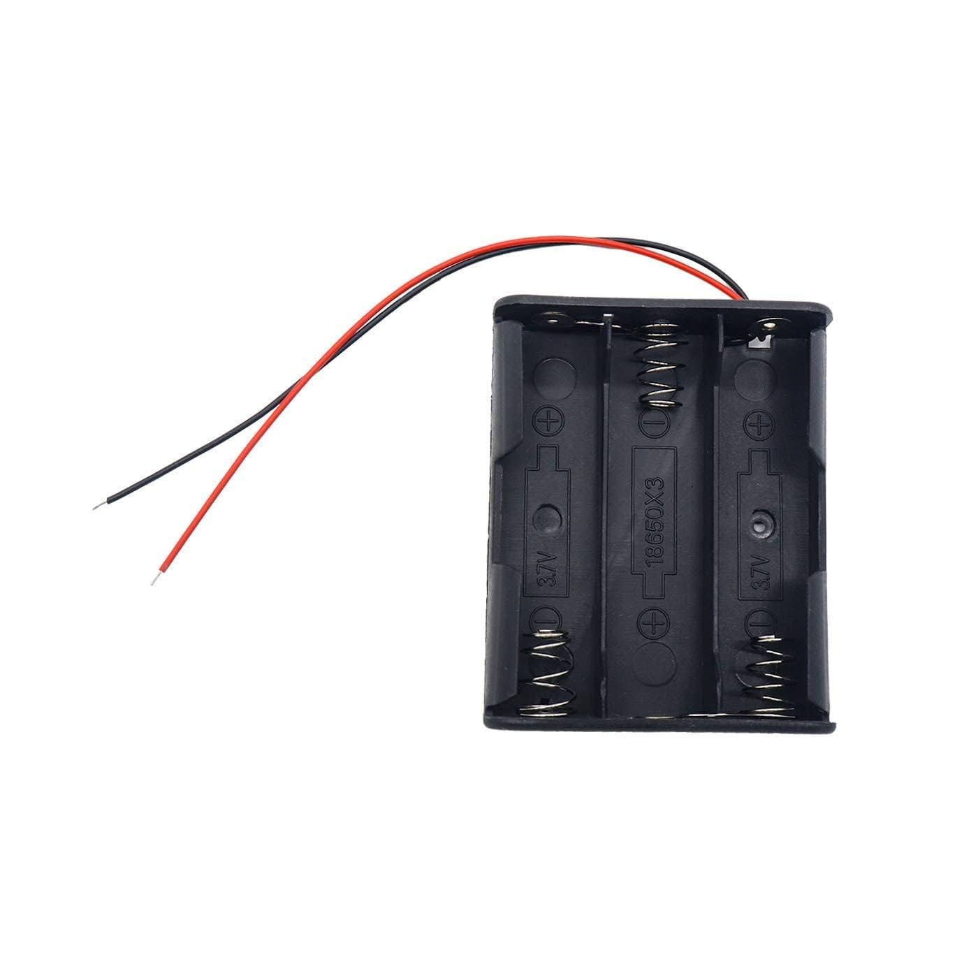 18650 Battery Holder For Cell Lithium Battery Holder Box 3.7v 18650 Battery holder 3-Slot - Wire Leads PACK OF 2