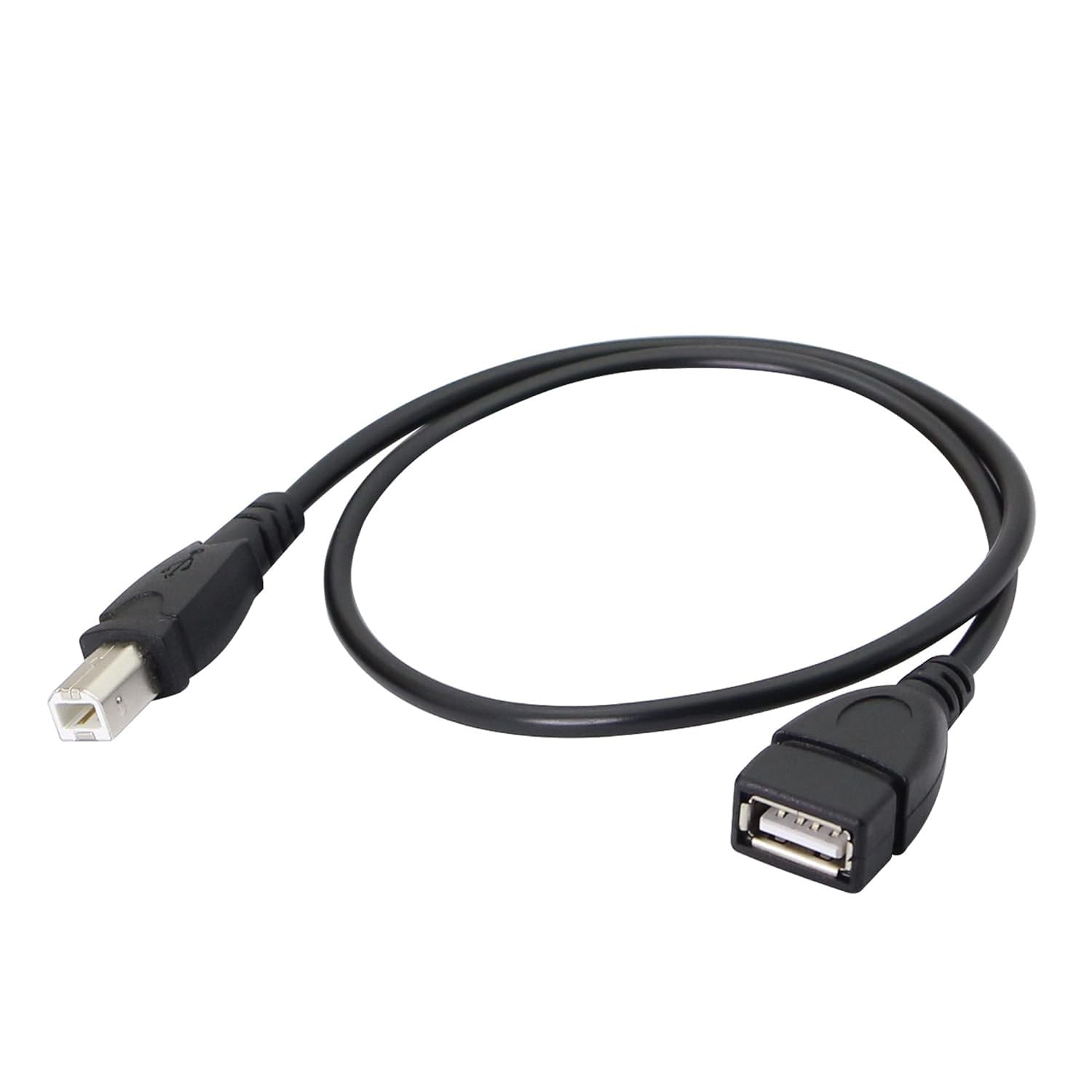 15 CM Cable ; USB 2.0 Type A Female to USB B Male Plug [ 1 Piece ] (Printer Scanner) Adapter (Can't Work to Convert Printer as WiFi Enabled or Bluetooth Enabled)