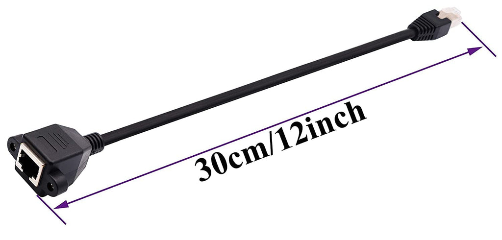 ( 100 CM RJ45 M/F [ 1 Piece ] RJ45 Male to Female Extension Cable with Screw Panel Mount Extension Cable For Cat5 Cat5e Cat6 Cat6e Cat7 Network Ethernet Cable