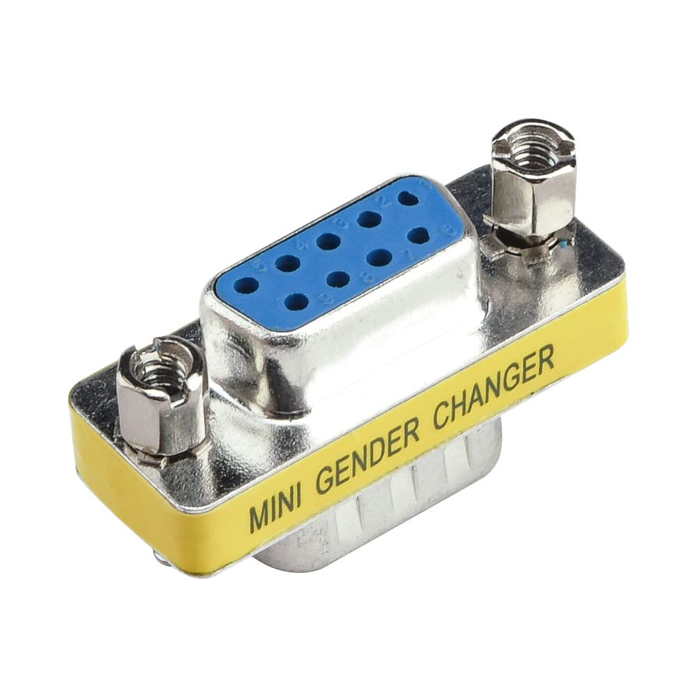 [ 2 Pieces DB9 9 Pin RS-232 Serial Connector DB9 Male to Male Cable Coupler Adapter (DB9 Male/Male)