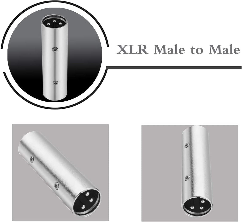 [ 1 Piece ] XLR Male to RCA Male Adapter, Male RCA to XLR Male Adapter XLR to RCA Converter with Microphone Connector Gender Changer Audio Coupler Connector