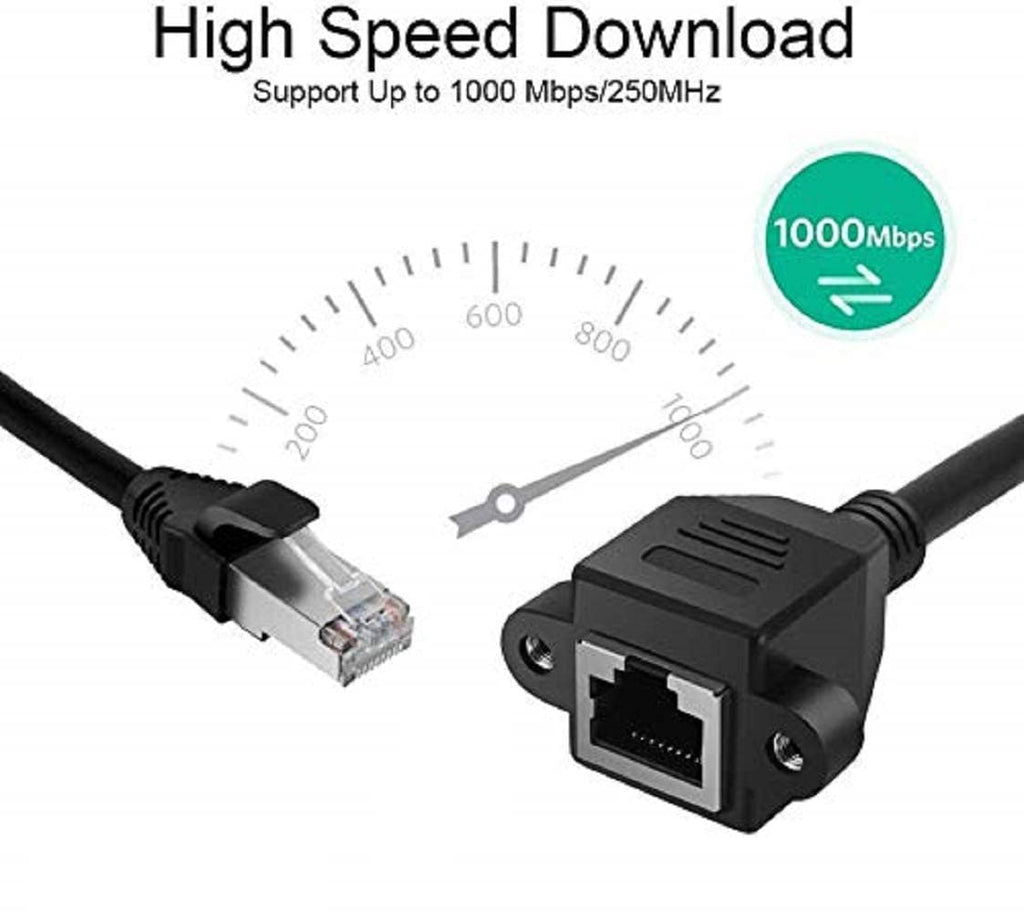 ( 100 CM RJ45 M/F [ 1 Piece ] RJ45 Male to Female Extension Cable with Screw Panel Mount Extension Cable For Cat5 Cat5e Cat6 Cat6e Cat7 Network Ethernet Cable