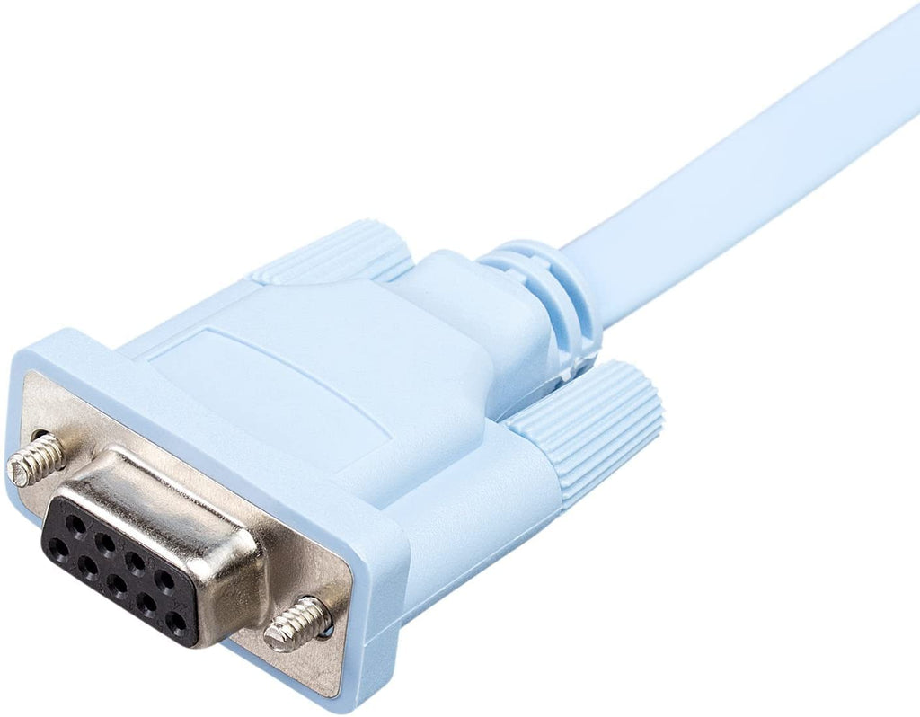 [ 2 Pieces ] Cisco Console Cable RJ45 to DB9, Female Serial RS232 Port to RJ45 Male Cat5 Ethernet LAN Rollover Console Cable Switch Cable Cisco 1.5 Meter (DB9-RJ45)