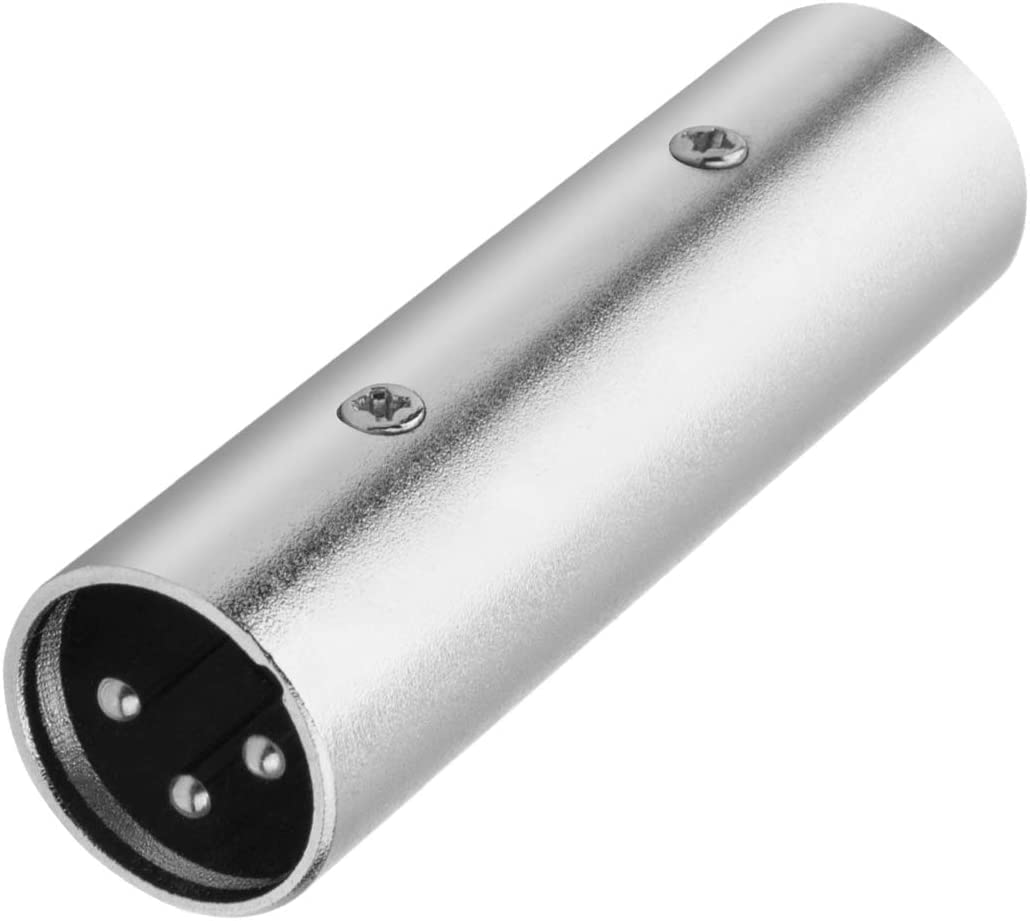 [ 1 Piece ] XLR Male to RCA Male Adapter, Male RCA to XLR Male Adapter XLR to RCA Converter with Microphone Connector Gender Changer Audio Coupler Connector