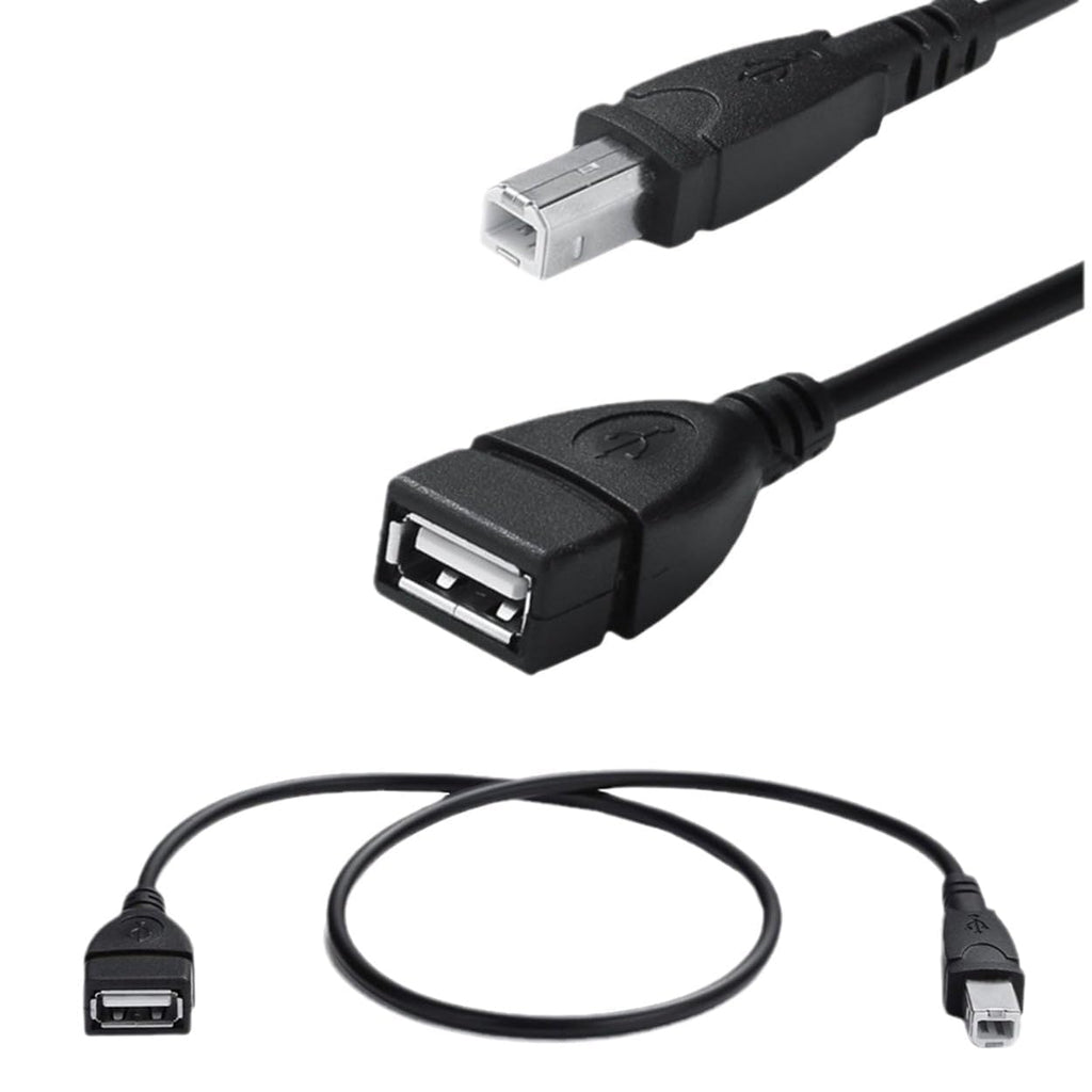 15 CM Cable ; USB 2.0 Type A Female to USB B Male Plug [ 1 Piece ] (Printer Scanner) Adapter (Can't Work to Convert Printer as WiFi Enabled or Bluetooth Enabled)