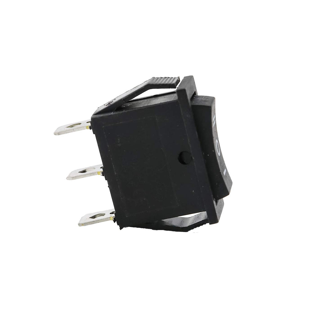 Electronic Spices 5PCS 15A 250V 30A 220V Large Rectangle Black Rocker Switch 3 Position DC 12V ON-OFF Power Switch