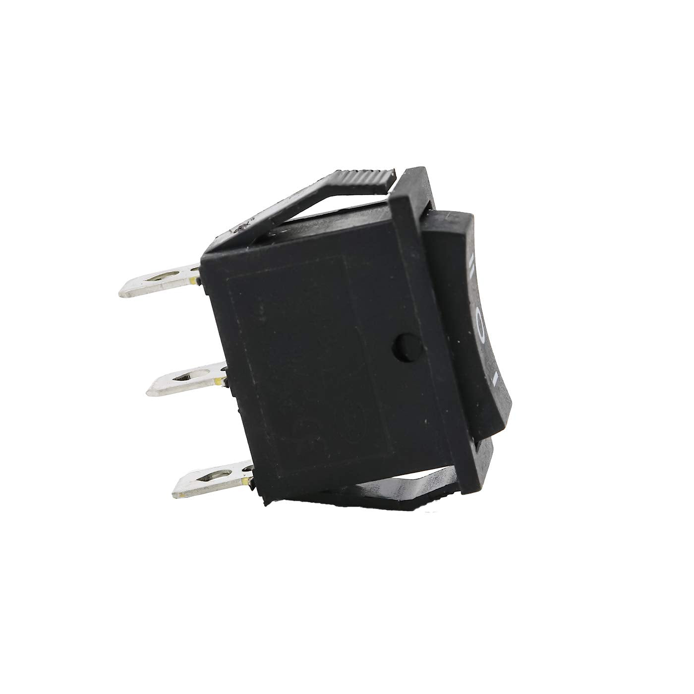 Electronic Spices 5PCS 15A 250V 30A 220V Large Rectangle Black Rocker Switch 3 Position DC 12V ON-OFF Power Switch