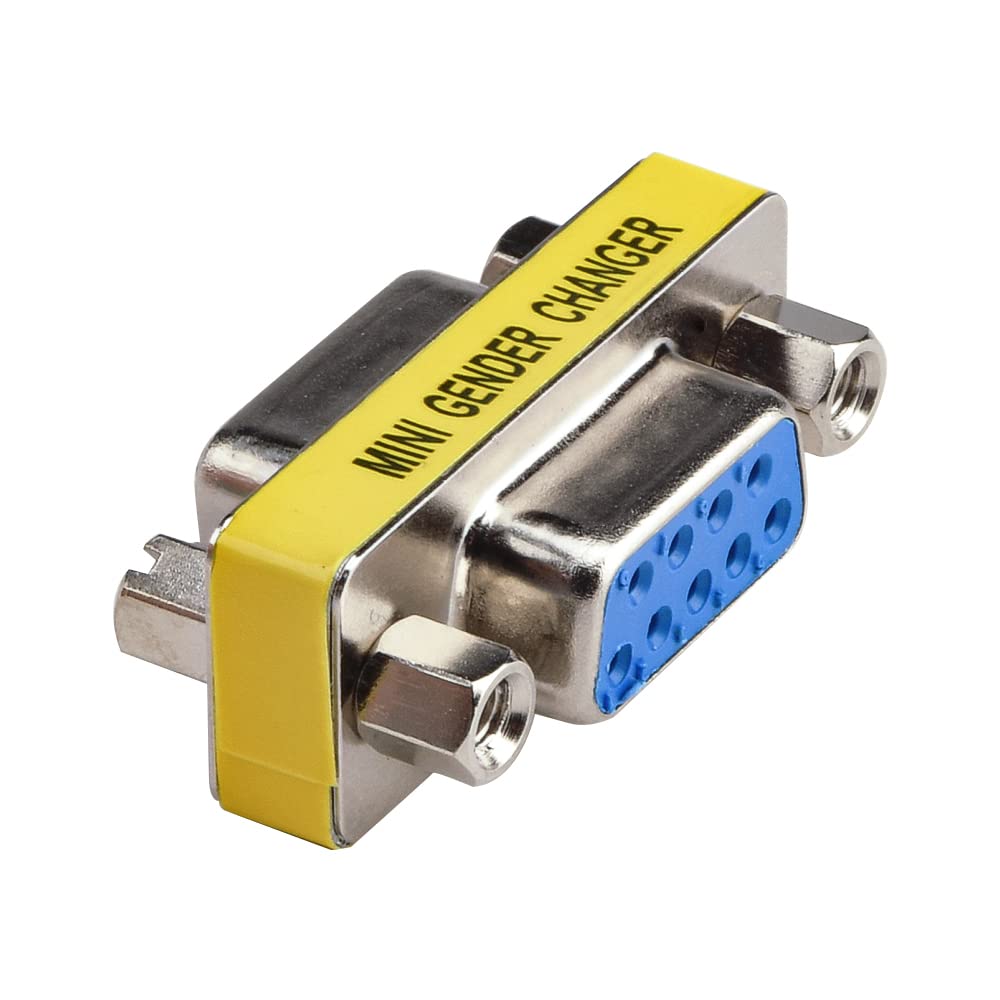 [ 2 Pieces DB9 9 Pin RS-232 Serial Connector DB9 Male to Male Cable Coupler Adapter (DB9 Male/Male)