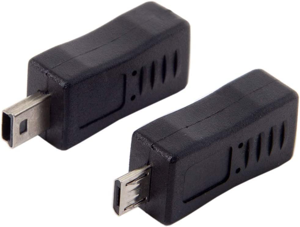 [ 4 Pieces 2 Pieces Mini USB Male to Micro USB 5pin Female & Mini Female to Micro Male Extension Adapter ; Mni USB to Micro USB & Micro USB to Mini USB