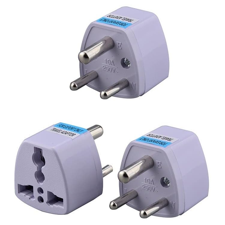 [ 2 Pieces ] Plug Converter Adaptor (EU Male - US Female) Plug Adapter for USA Flat to Europe Round Pin