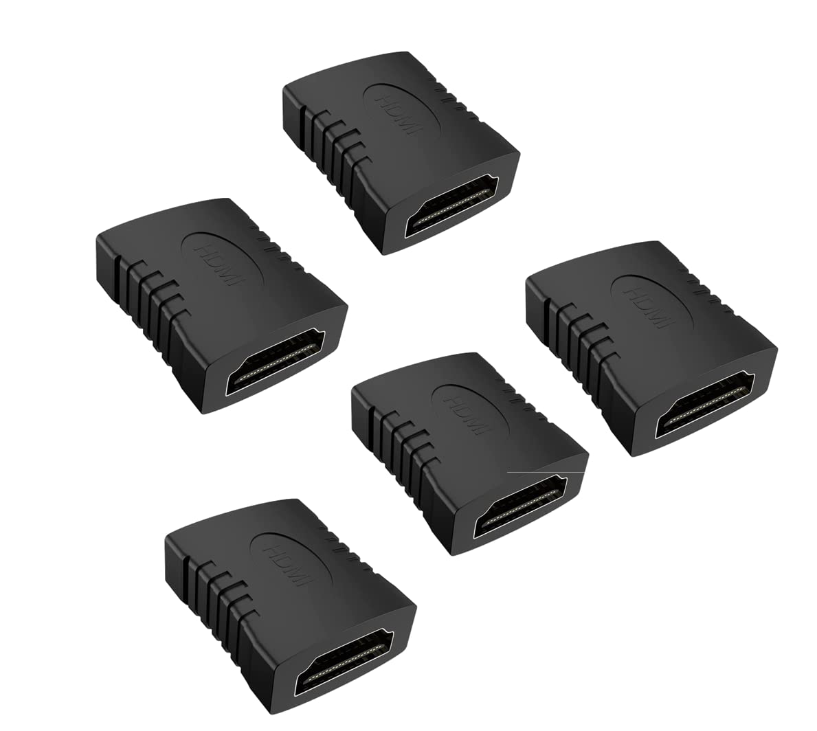 HDMI Female to Female Coupler Cable Joiner Gender Changer Adapter for HDTV, Laptop PC, Projector - Pack of 5