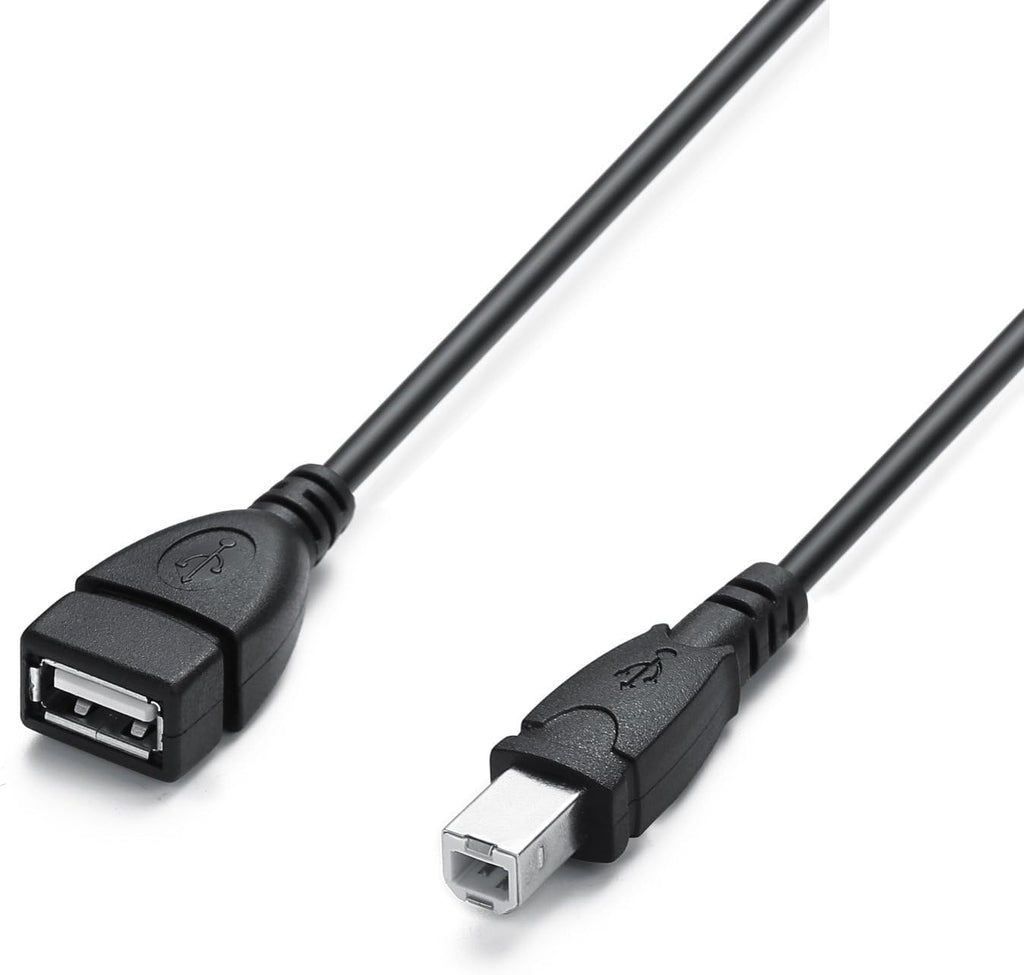 15 CM Cable ; USB 2.0 Type A Female to USB B Male Plug [ 1 Piece ] (Printer Scanner) Adapter (Can't Work to Convert Printer as WiFi Enabled or Bluetooth Enabled)