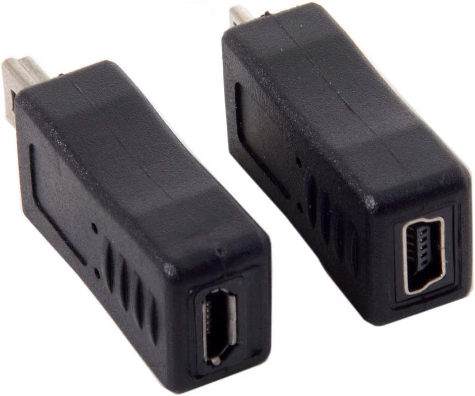 [ 4 Pieces 2 Pieces Mini USB Male to Micro USB 5pin Female & Mini Female to Micro Male Extension Adapter ; Mni USB to Micro USB & Micro USB to Mini USB