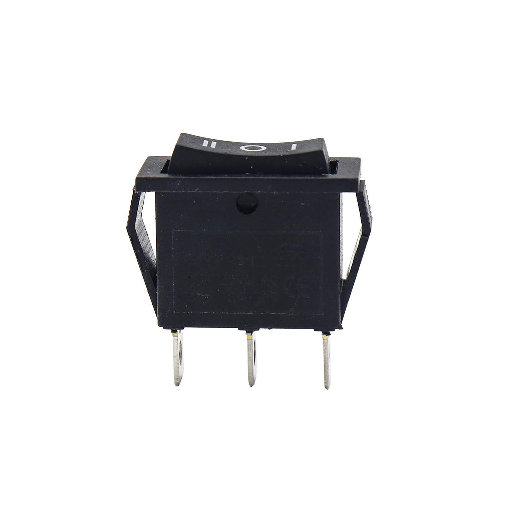 Electronic Spices 5PCS 15A 250V 30A 220V Large Rectangle Black Rocker Switch 3 Position DC 12V ON-OFF Power Switch