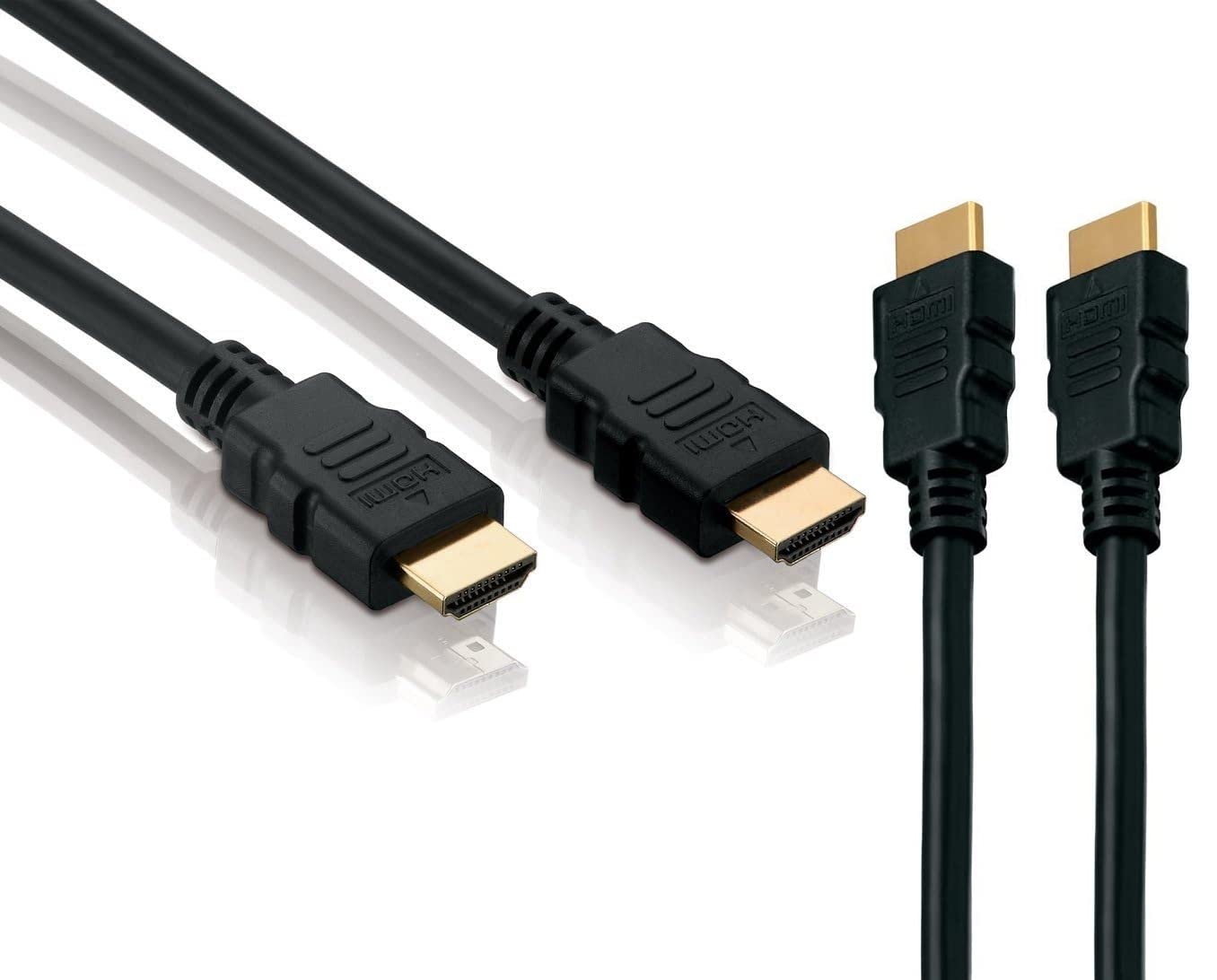 [ 1 Piece ] Round Adaptor HDMI Short Cable - 0.47 Meter / 47 CM Small Length High Speed HDMI Cable - Ultra HD 4k x 2k HDMI Cable - HDMI M/M - 47cm HDMI 1.4 Cable
