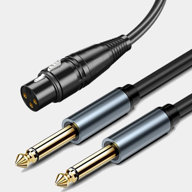 [ 1 Piece ] RCA Female to 2 Ports RCA Male Cable [ 0.3 Meter ],RCA Y Adapter 1 RCA Female to 2 RCA Male Splitter Cable for Audio Amplifier & Subwoofer