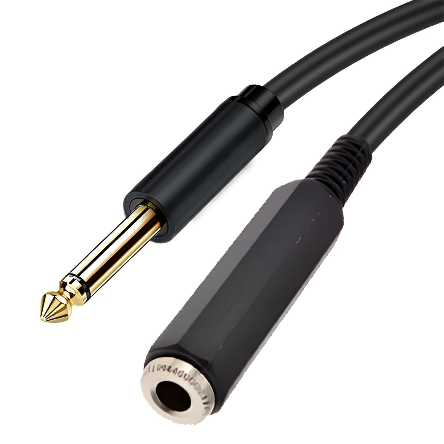 [ 150 CM ] 6.35 Stereo Male to 6.35 Female Cable 1.5 Meter, 1/4 Inch Male to Female Stereo Extension Cable Gold Plated Quarter inch Headphone Extension Cable