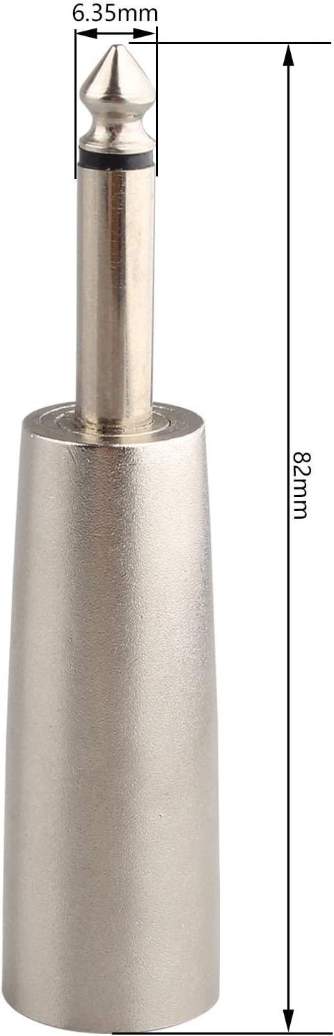 [ 5 Pieces ] 6.35mm Female to Female Audio Connector, 1/4 Inch TRS/TS Coupler Jack Stereo Adapter Joiner, 6.35 mm Female Joiner, F/F