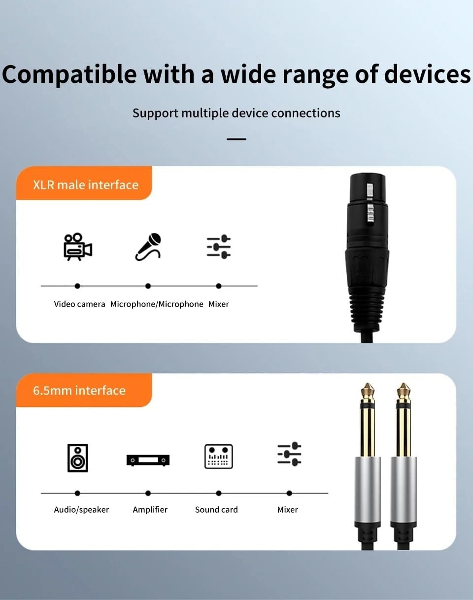 [ 1 Piece ] RCA Female to 2 Ports RCA Male Cable [ 0.3 Meter ],RCA Y Adapter 1 RCA Female to 2 RCA Male Splitter Cable for Audio Amplifier & Subwoofer