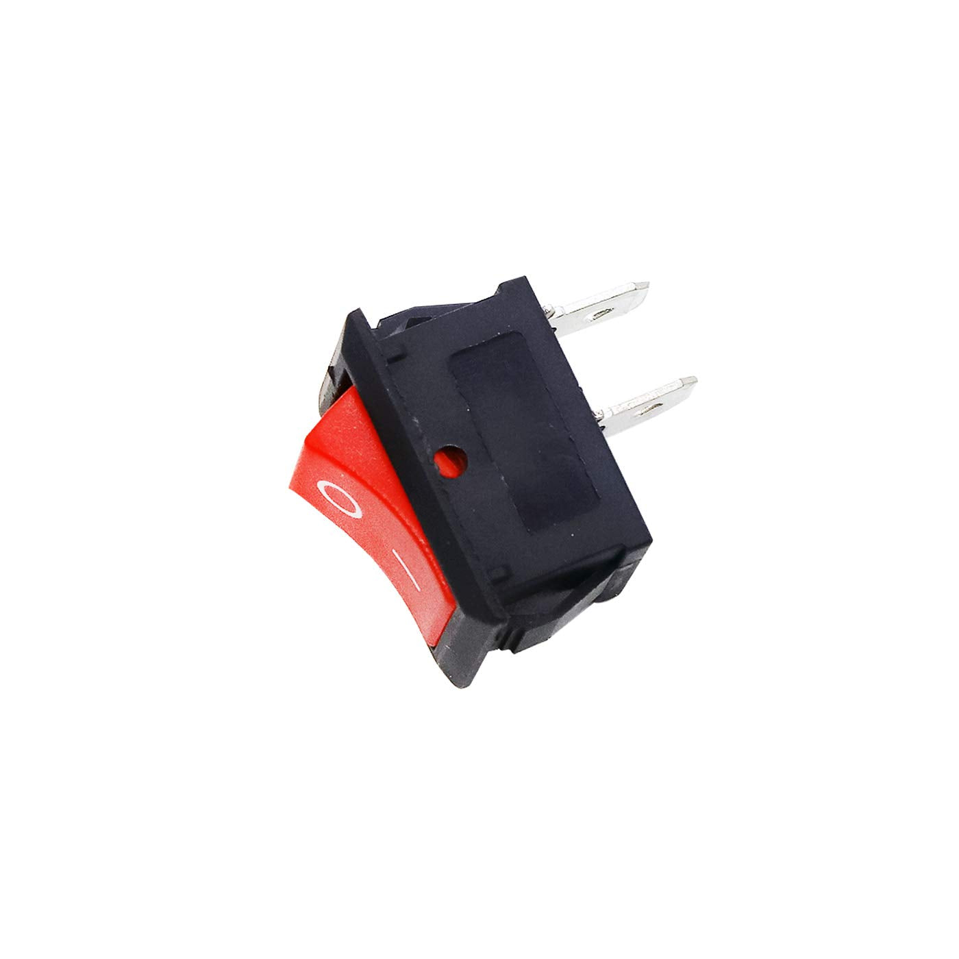 Small Mini Boat On/Off Rocker Switch Snap-in 2-Pin Red Plastic Button