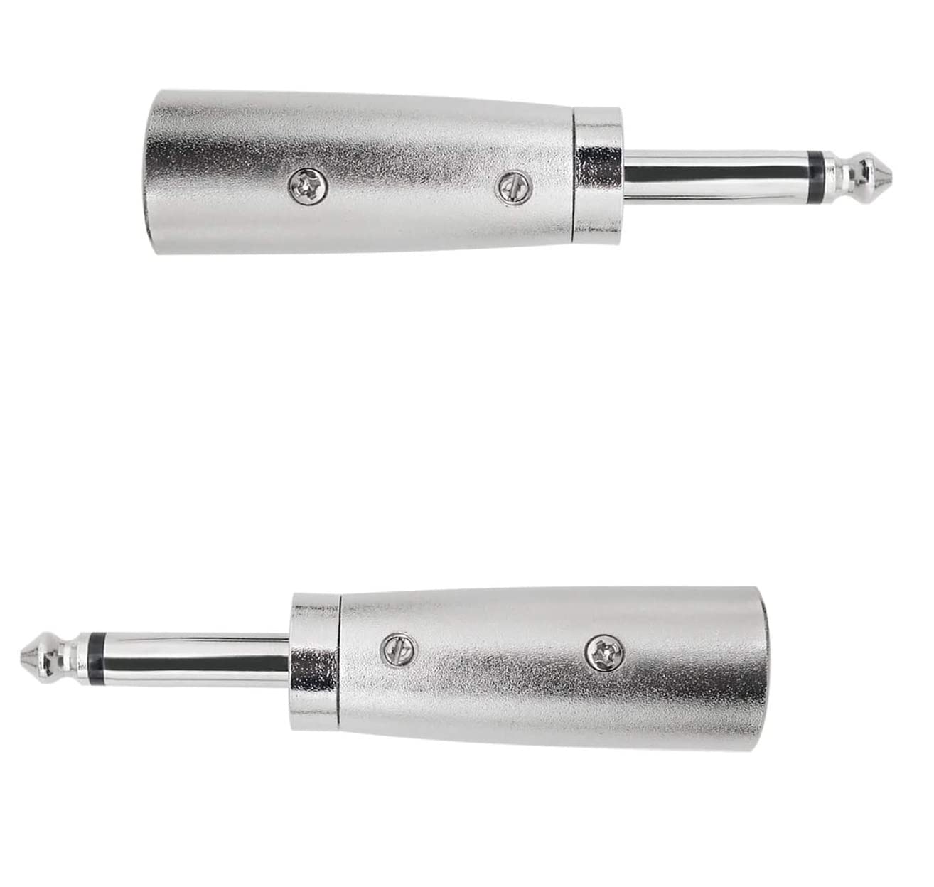 [ 5 Pieces ] 6.35mm Female to Female Audio Connector, 1/4 Inch TRS/TS Coupler Jack Stereo Adapter Joiner, 6.35 mm Female Joiner, F/F