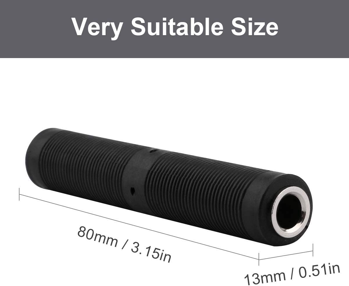 [ 5 Pieces ] 6.35mm Female to Female Audio Connector, 1/4 Inch TRS/TS Coupler Jack Stereo Adapter Joiner, 6.35 mm Female Joiner, F/F