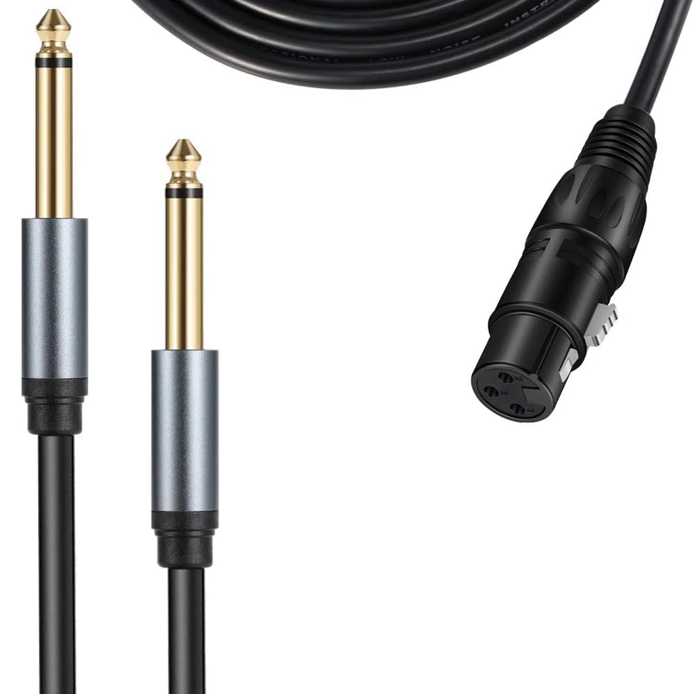 [ 1 Piece ] RCA Female to 2 Ports RCA Male Cable [ 0.3 Meter ],RCA Y Adapter 1 RCA Female to 2 RCA Male Splitter Cable for Audio Amplifier & Subwoofer