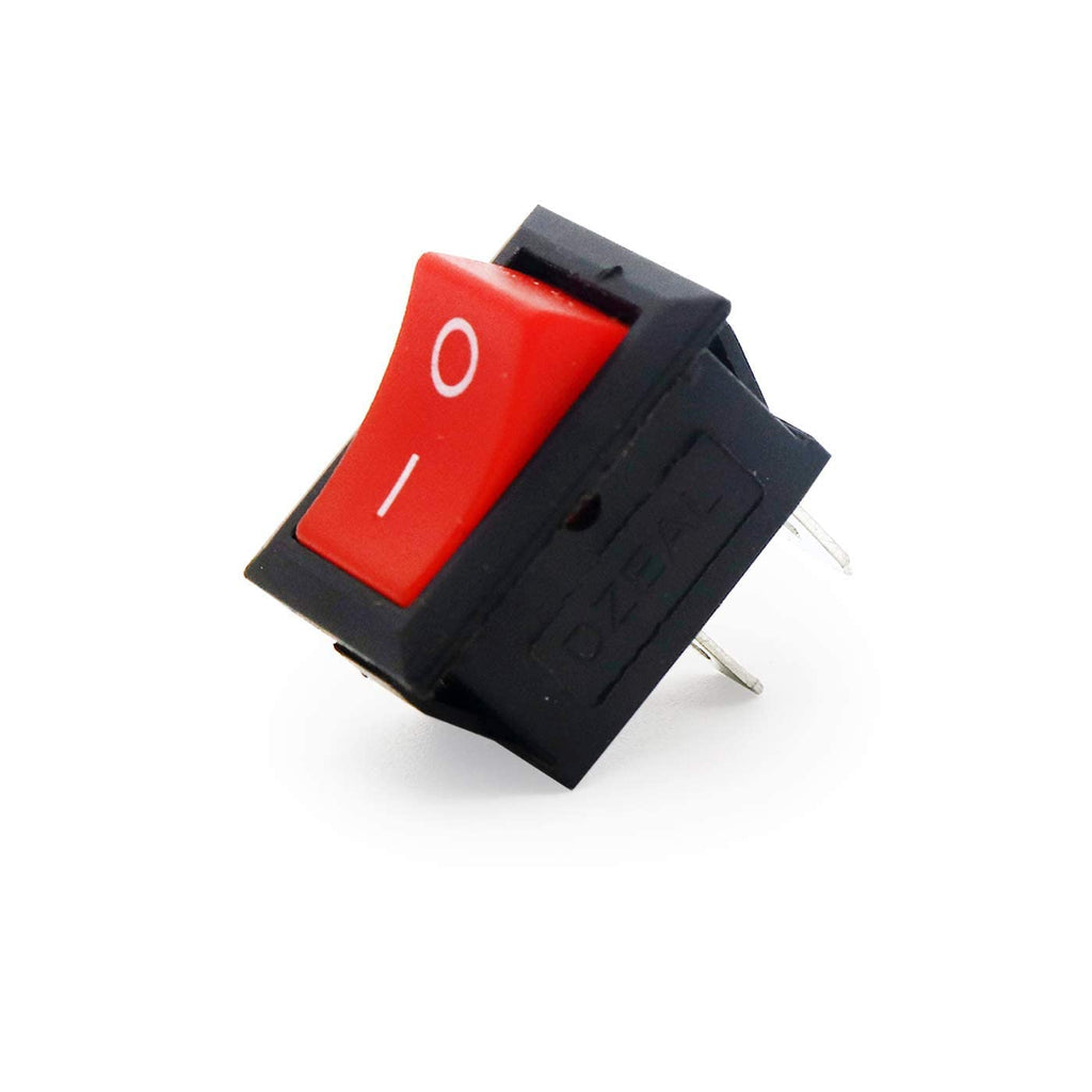Small Mini Boat On/Off Rocker Switch Snap-in 2-Pin Red Plastic Button