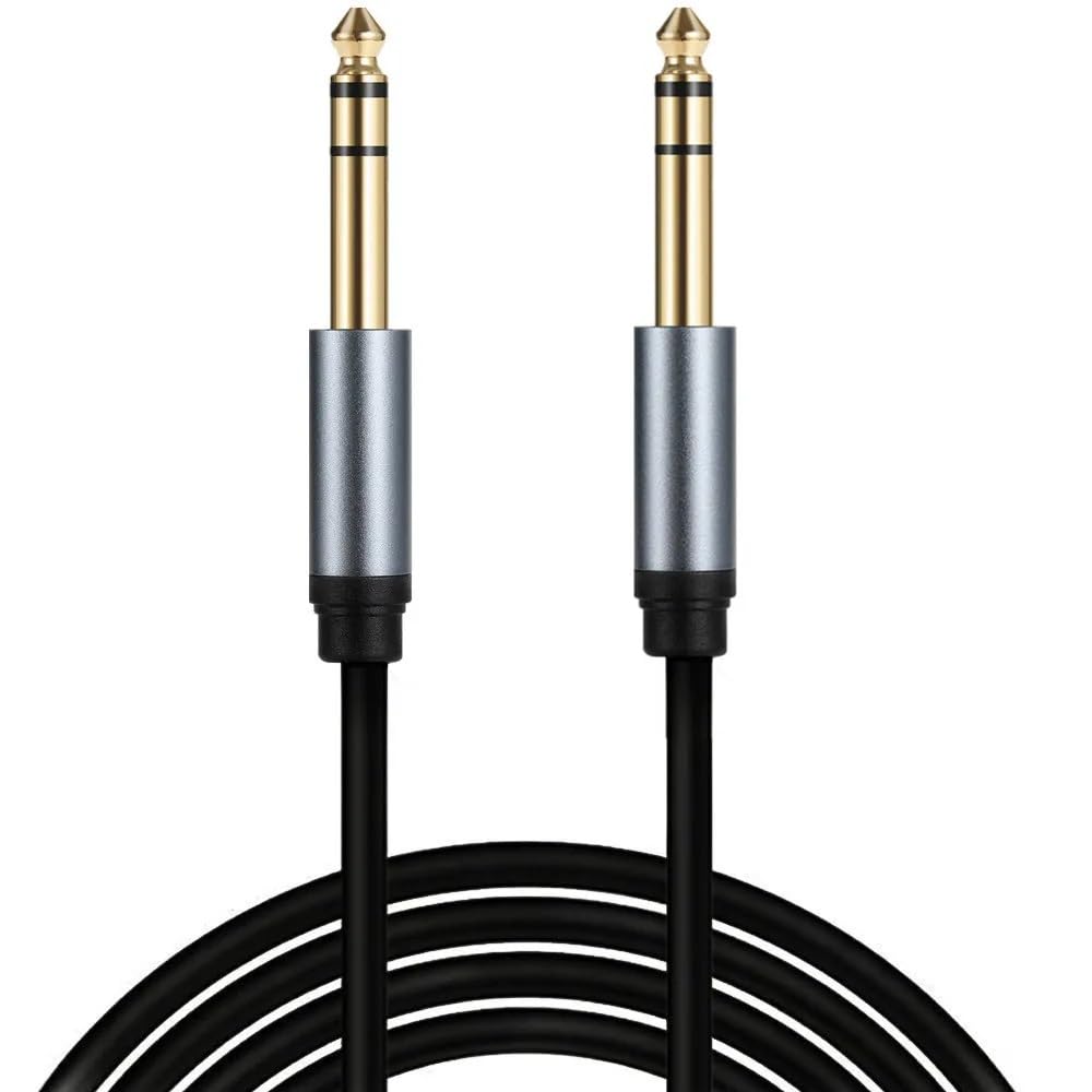 [ 1 Piece ] 1.8 Meters (6mm OD) Professional 3.5mm Stereo to 6.35mm Mono Male Cable ; 3.5mm to 1/4 Adapter ; 1/8 Inch to 1/4 Inch Mono Cable