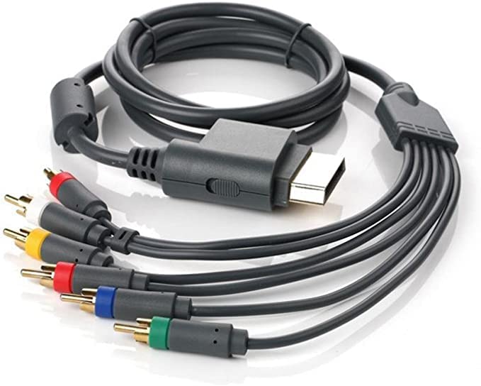 [ 1 Piece HD TV Component Composite Audio Video AV Cable Cord for Microsoft Xbox 360, 1.8m HDTV Component Composite Audio Video AV High Definition Cable