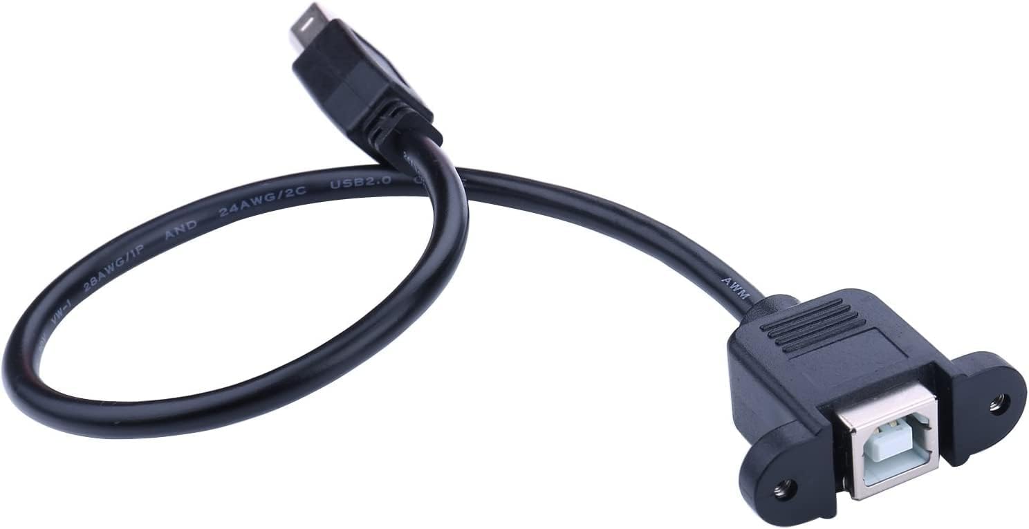 15 CM Cable ; USB 2.0 Type A Female to USB B Male Plug [ 1 Piece ] (Printer Scanner) Adapter (Can't Work to Convert Printer as WiFi Enabled or Bluetooth Enabled)