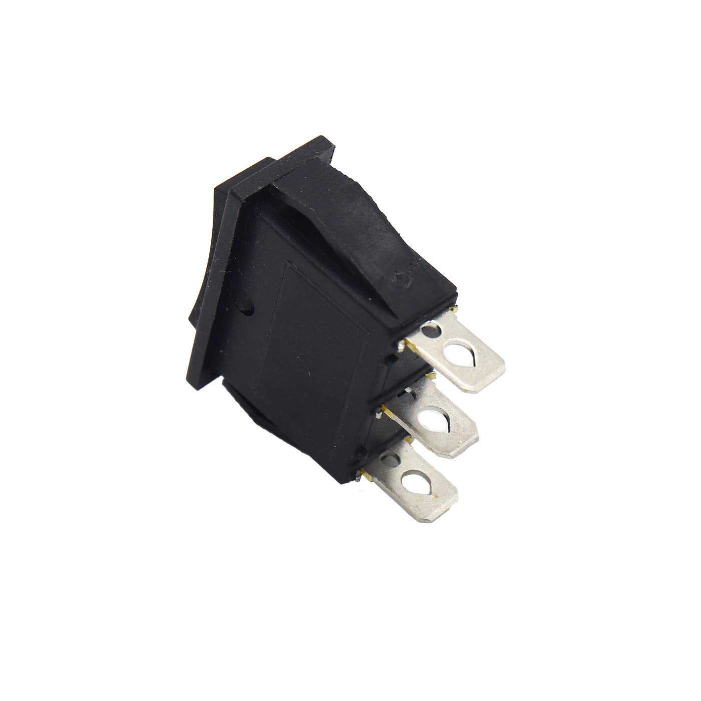 Electronic Spices 5PCS 15A 250V 30A 220V Large Rectangle Black Rocker Switch 3 Position DC 12V ON-OFF Power Switch