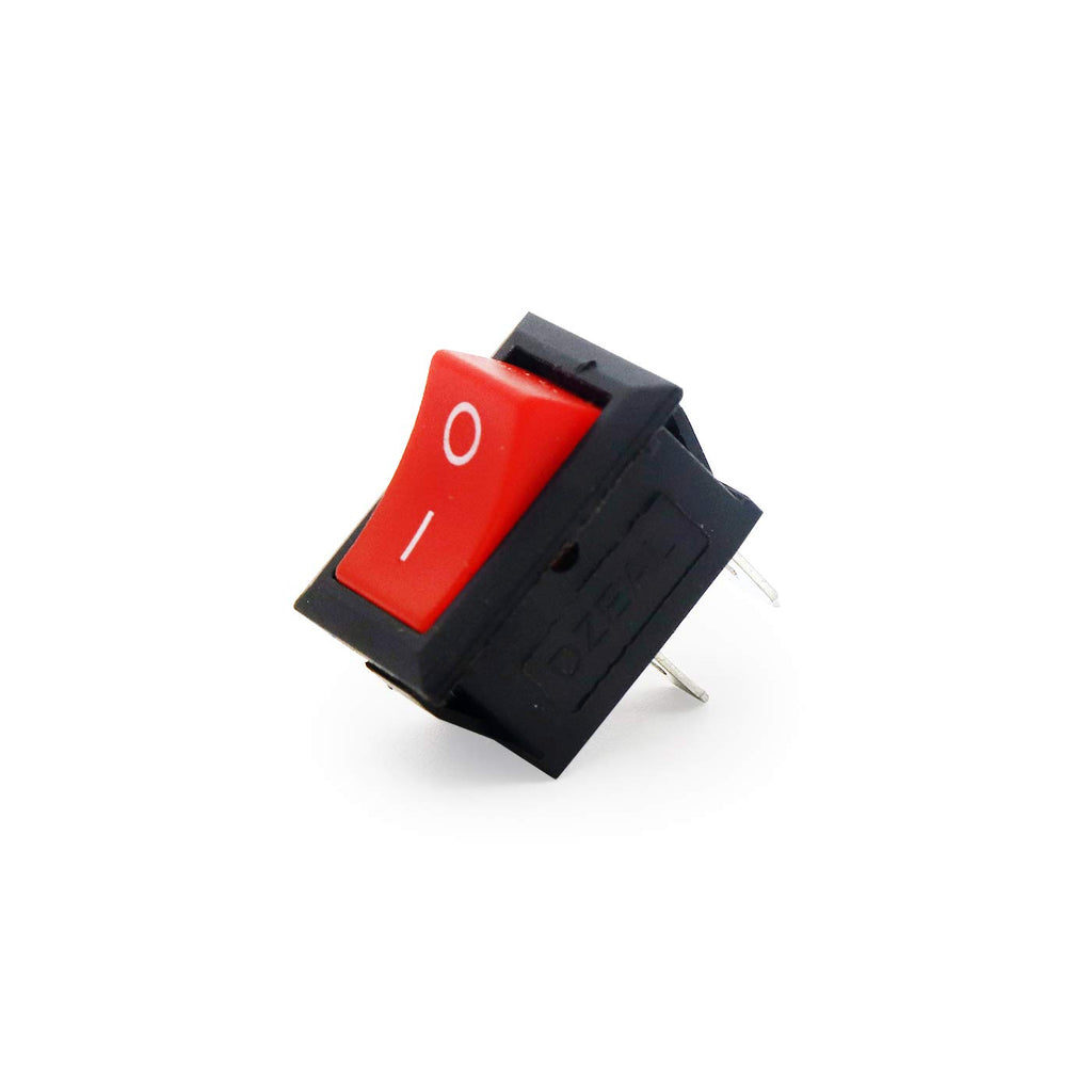 Small Mini Boat On/Off Rocker Switch Snap-in 2-Pin Red Plastic Button