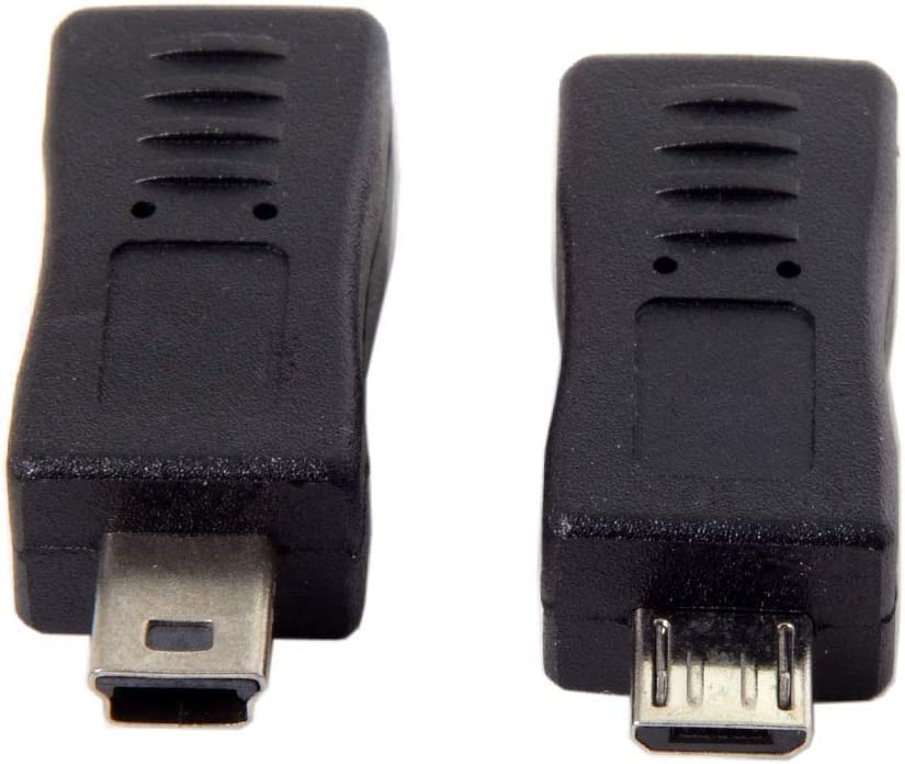 [ 4 Pieces 2 Pieces Mini USB Male to Micro USB 5pin Female & Mini Female to Micro Male Extension Adapter ; Mni USB to Micro USB & Micro USB to Mini USB