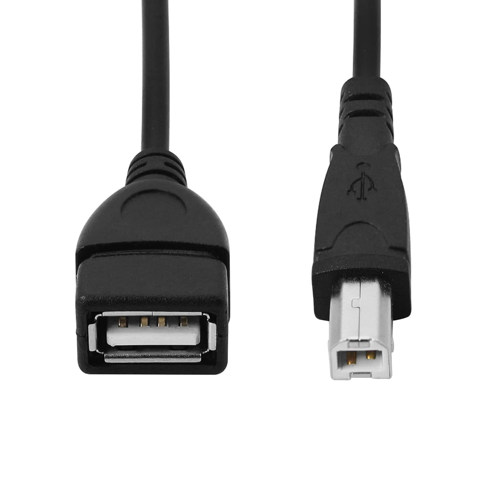 15 CM Cable ; USB 2.0 Type A Female to USB B Male Plug [ 1 Piece ] (Printer Scanner) Adapter (Can't Work to Convert Printer as WiFi Enabled or Bluetooth Enabled)