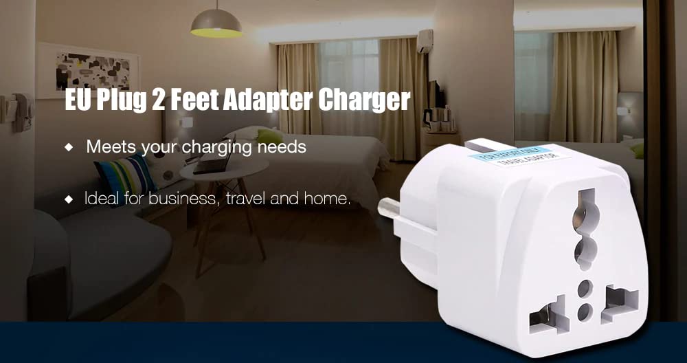 [ 5 Pieces ] Universal Plug Adapter Eu to AU US UK (2 Pin EU Europe Plug AC 250V Power Travel Adapter) 2 Pin Round to 3 Pin Conversion Plug for Germany, France, Europe, India