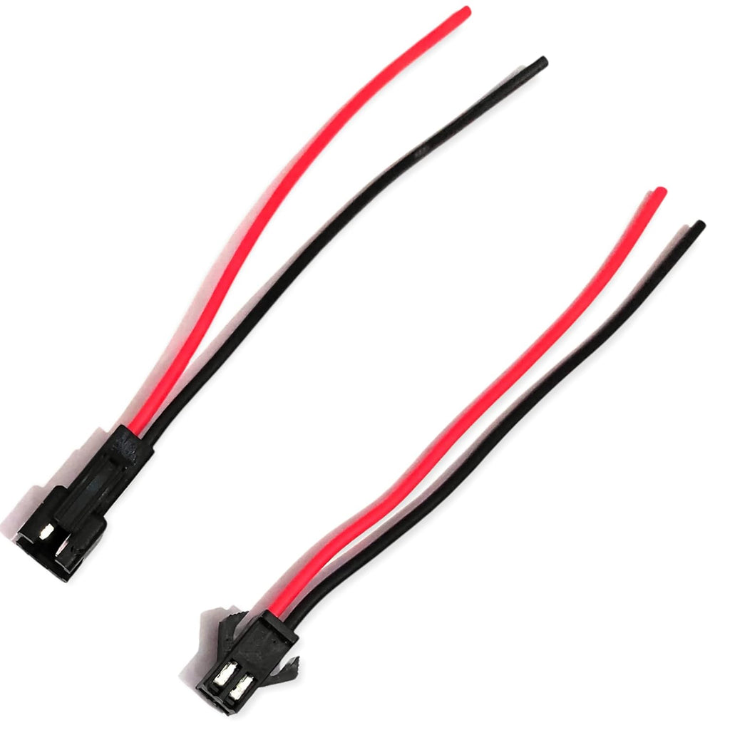UNIVERSAL HUB� 10 Pairs 22 AWG JST SM 2 Pin Plug Male and Female Connector Adapter with 85 mm Electrical Cable Wire for LED Light (Multicolour)