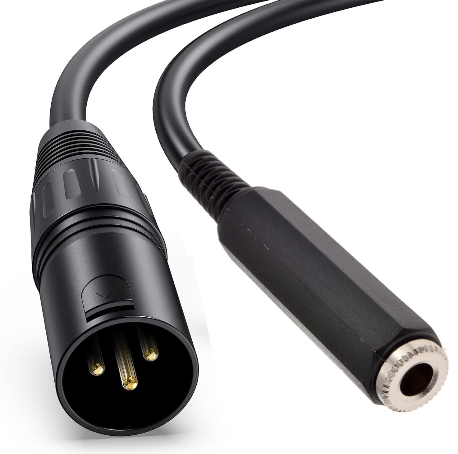 [ 1.5 Meter ] Mono 6.35 Male to 6.35 Female Cable 150CM, 1/4" to 1/4" TS Male to Female Cable, 6.35mm Mono Male to 6.35mm Mono Female Audio Cable for Amplifier, Speaker, Guitar