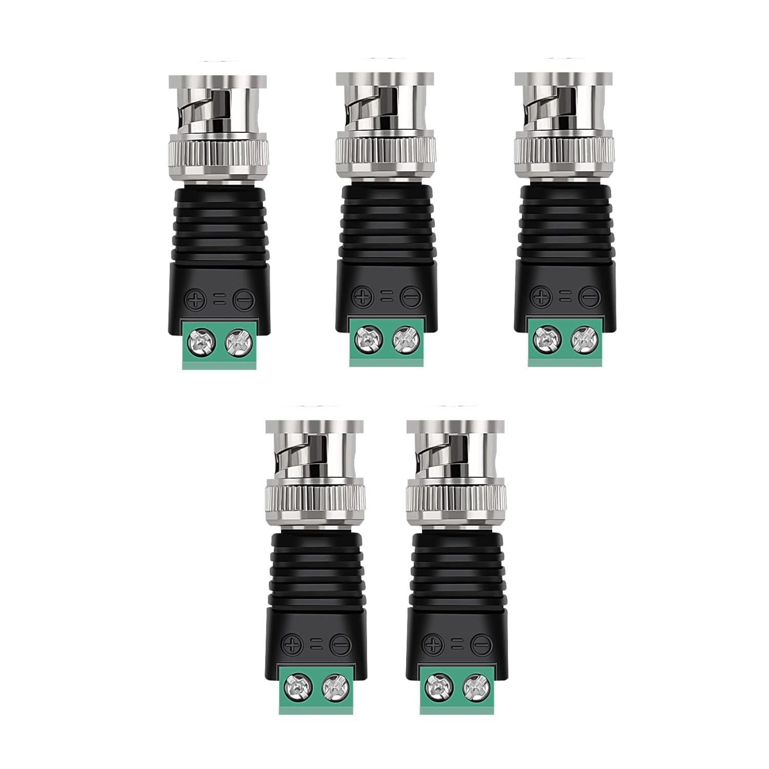 BNC Male Screw Connectors-Pack of -5