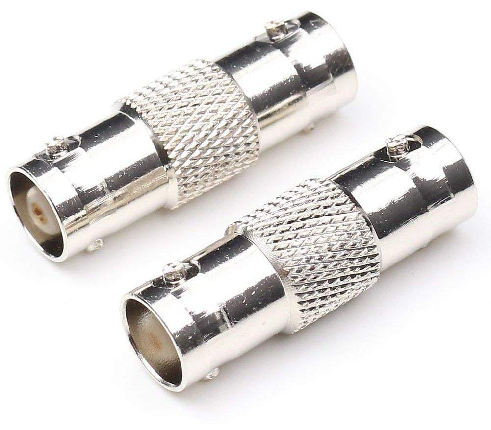 BNC Female to BNC Female Connector Adapter for CCTV Camera - Pack of 2