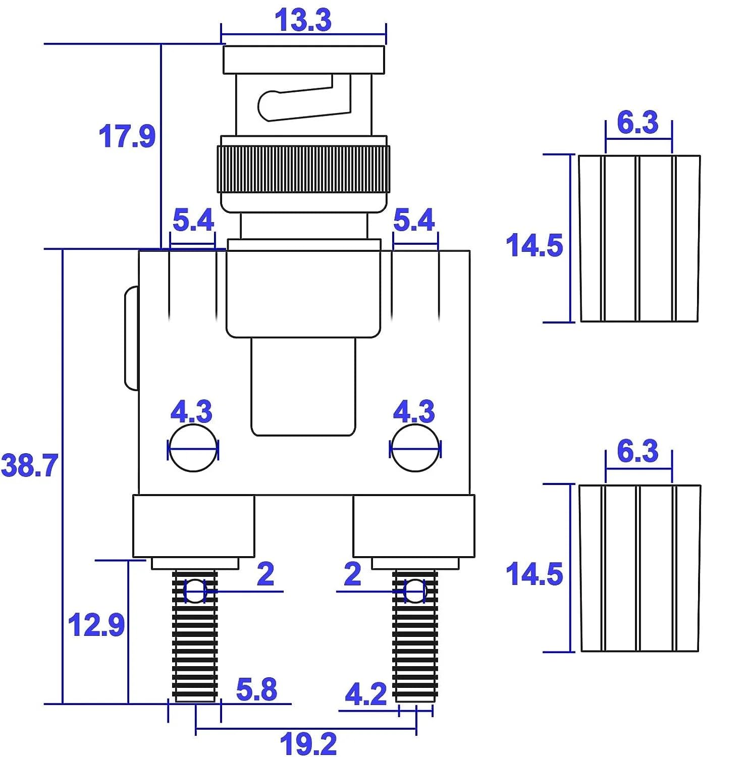 [ 20 Pieces ] Gold Plated Banana Audio Connector ; 4mm Audio Speaker Wire Cable Screw Banana Plug Connector Adapter Red 10 Pieces, Black 10 Pieces