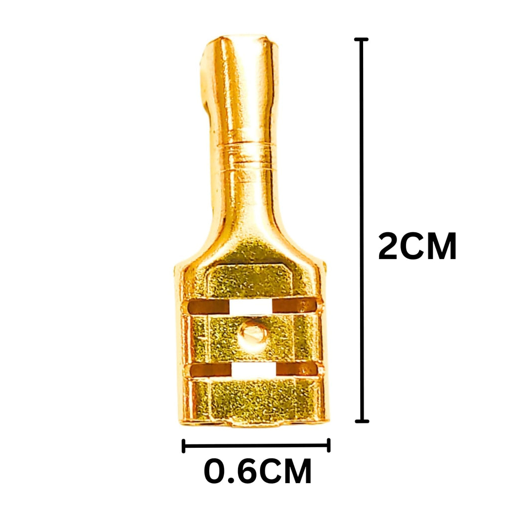 100Pcs 6mm Electrical Wire Cable Thimble Lugs: Reliable Crimp Terminal Female Spade Wire Connectors